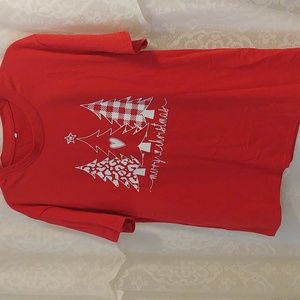 Ladies Christmas short sleeve tshirt, size xlarge